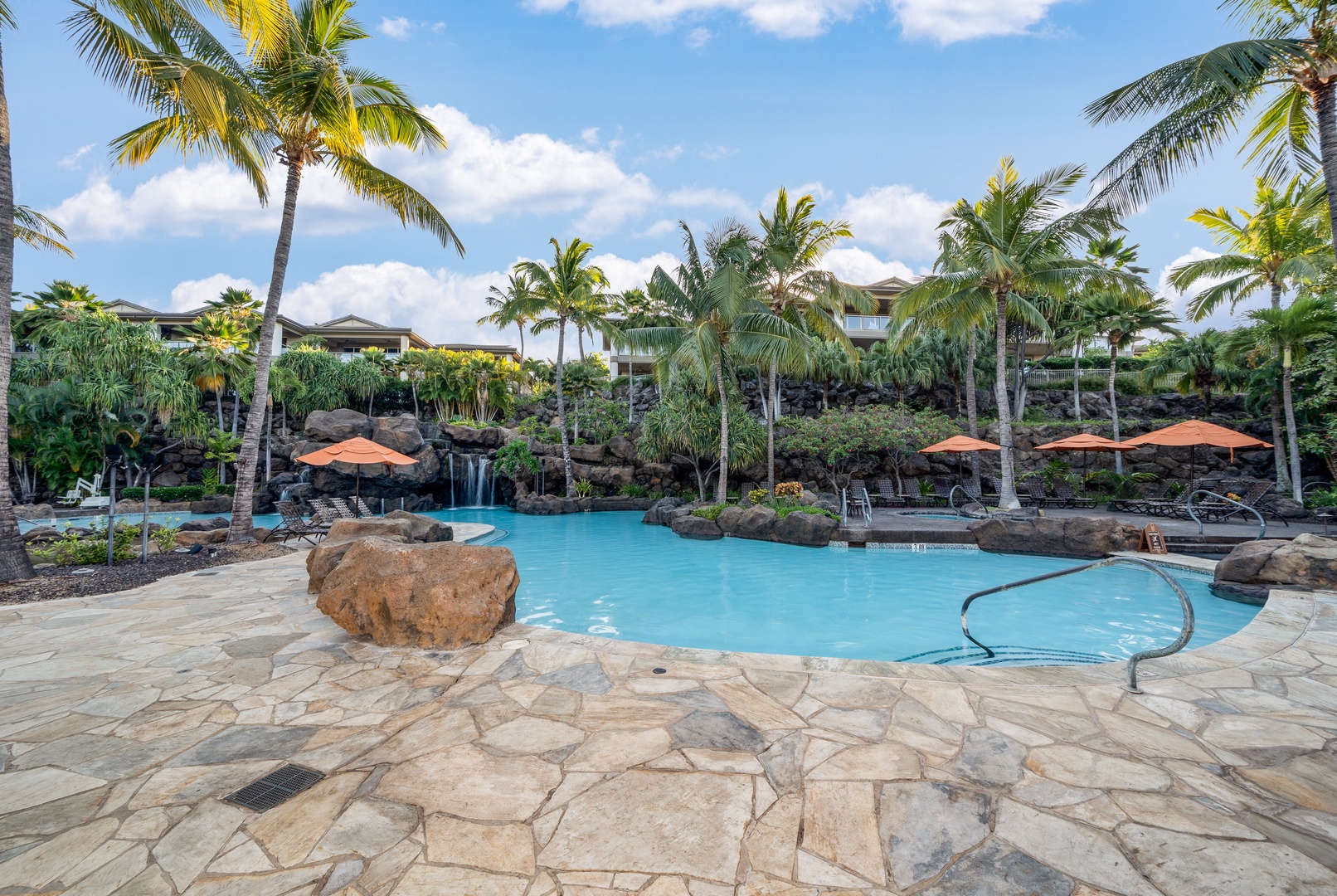 Wailea Vacation Rentals, Wailea Luxury Residence Hoolei 23-3 - Stone pathways lead to the serene pool at Wailea Luxury Residence Hoolei 23-3.