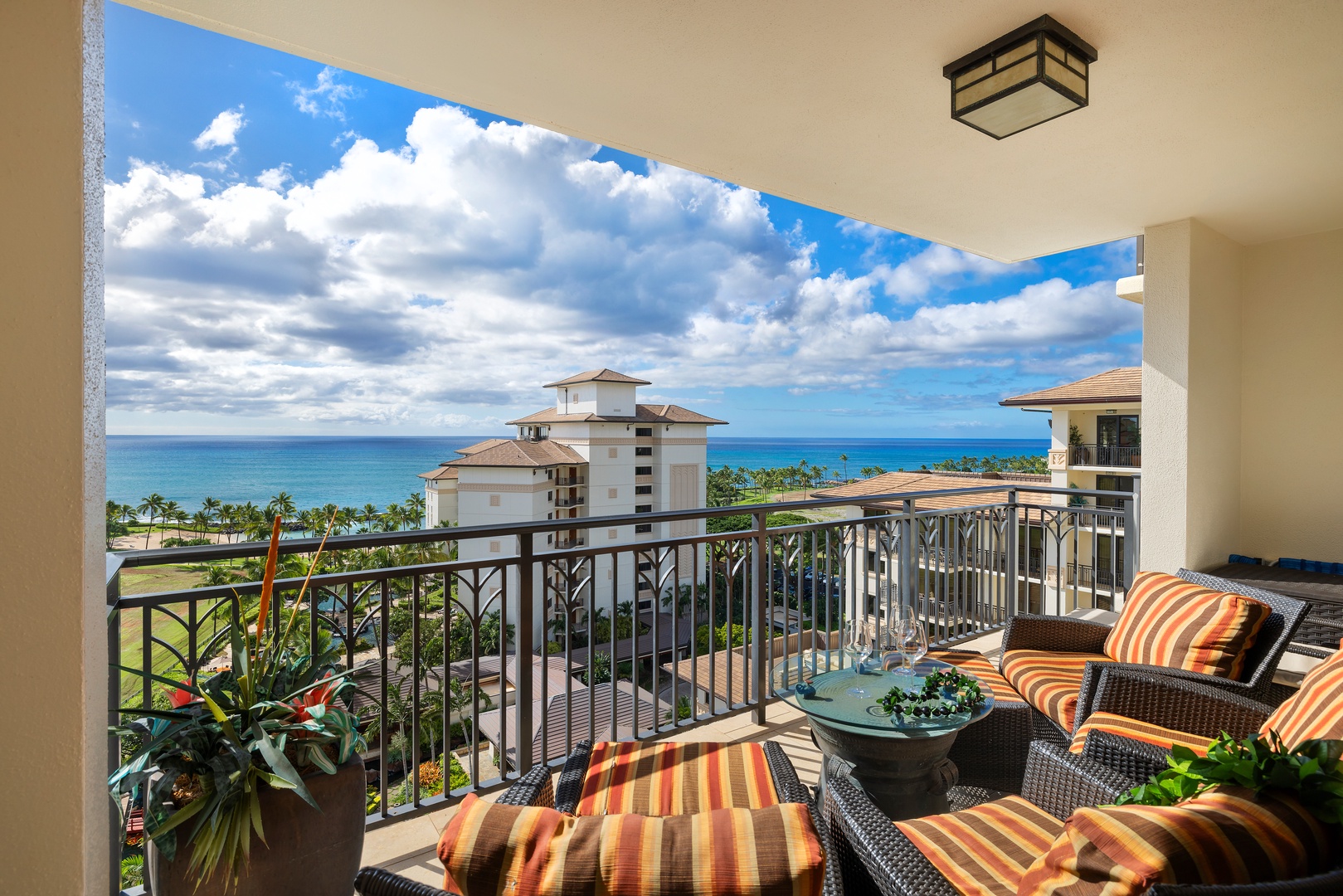 Kapolei Vacation Rentals, Ko Olina Beach Villas O1105 - Scenic views await on your private lanai, an idyllic spot for morning coffee or sunset toasts.