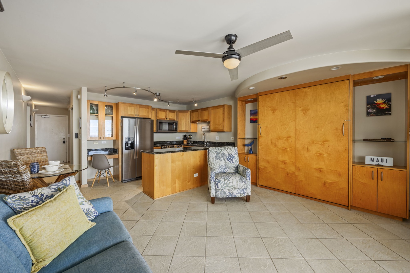 Wailuku Vacation Rentals, Milowai 310 - The kitchen opens right onto the living space, so whoever's cooking stays in the conversation.
