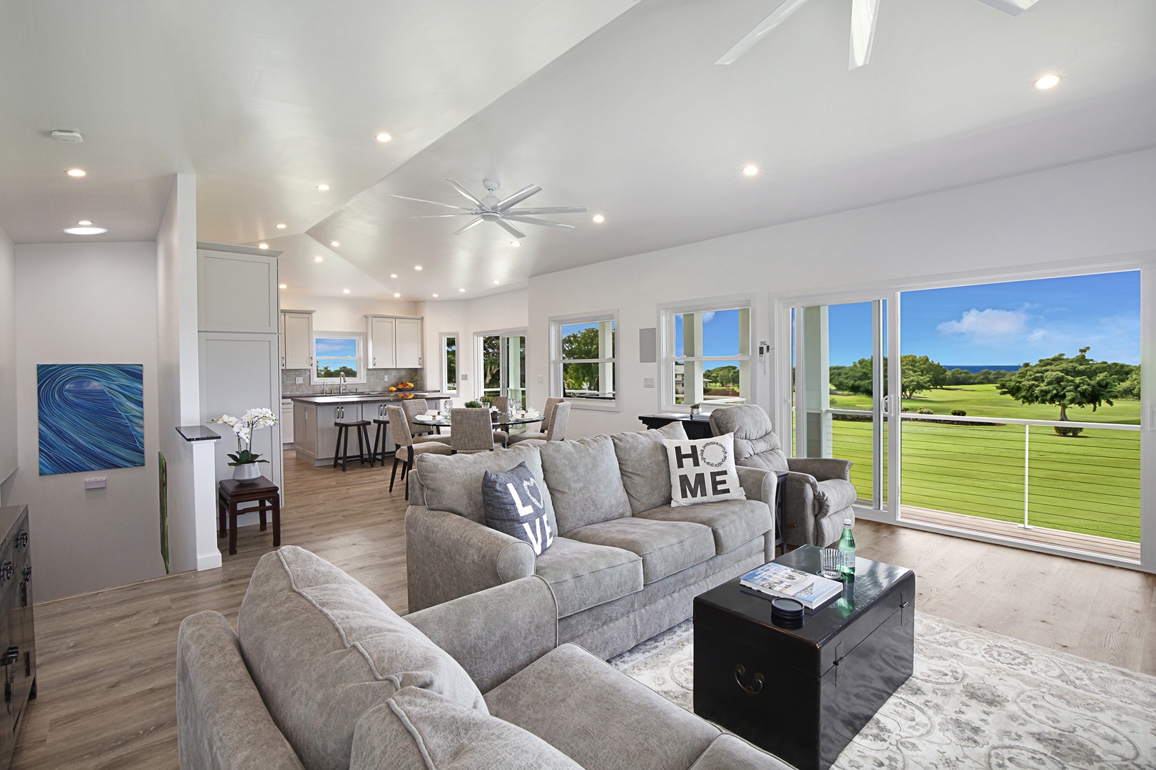 Koloa Vacation Rentals, Haupu Hale at Poipu - Living room with plenty of seating