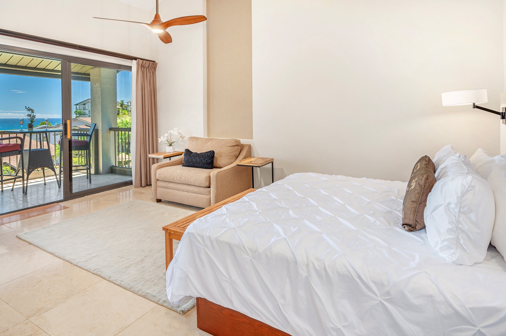 Princeville Vacation Rentals, Hanalei Bay Resort 7307/08 - Guest bedroom with king bed