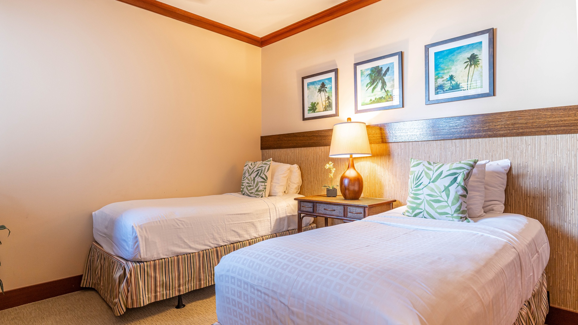 Kapolei Vacation Rentals, Ko Olina Beach Villas O521 - The third guest bedroom features twin beds that can be converted in to a King.