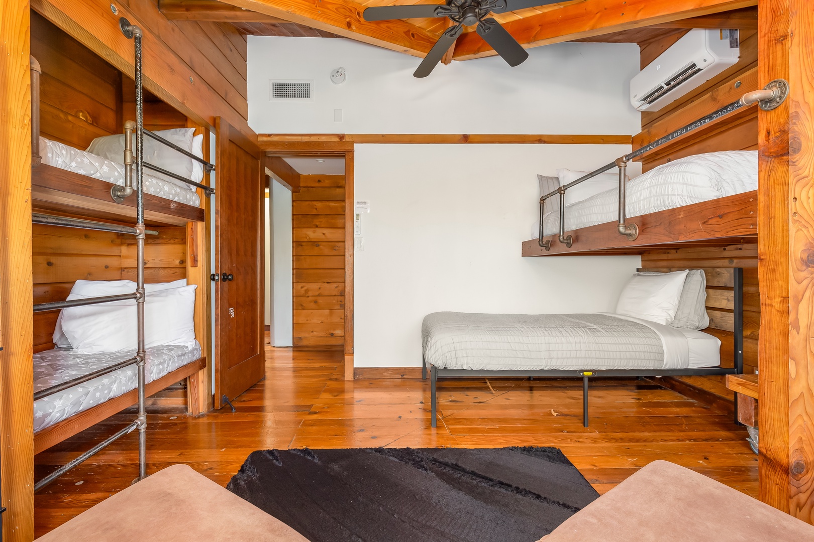 Haleiwa Vacation Rentals, Mele Makana - Guest bedroom 6, designed specifically for kids contains 2 twins & 2 toddler-size beds (crib-size mattresses) & seating