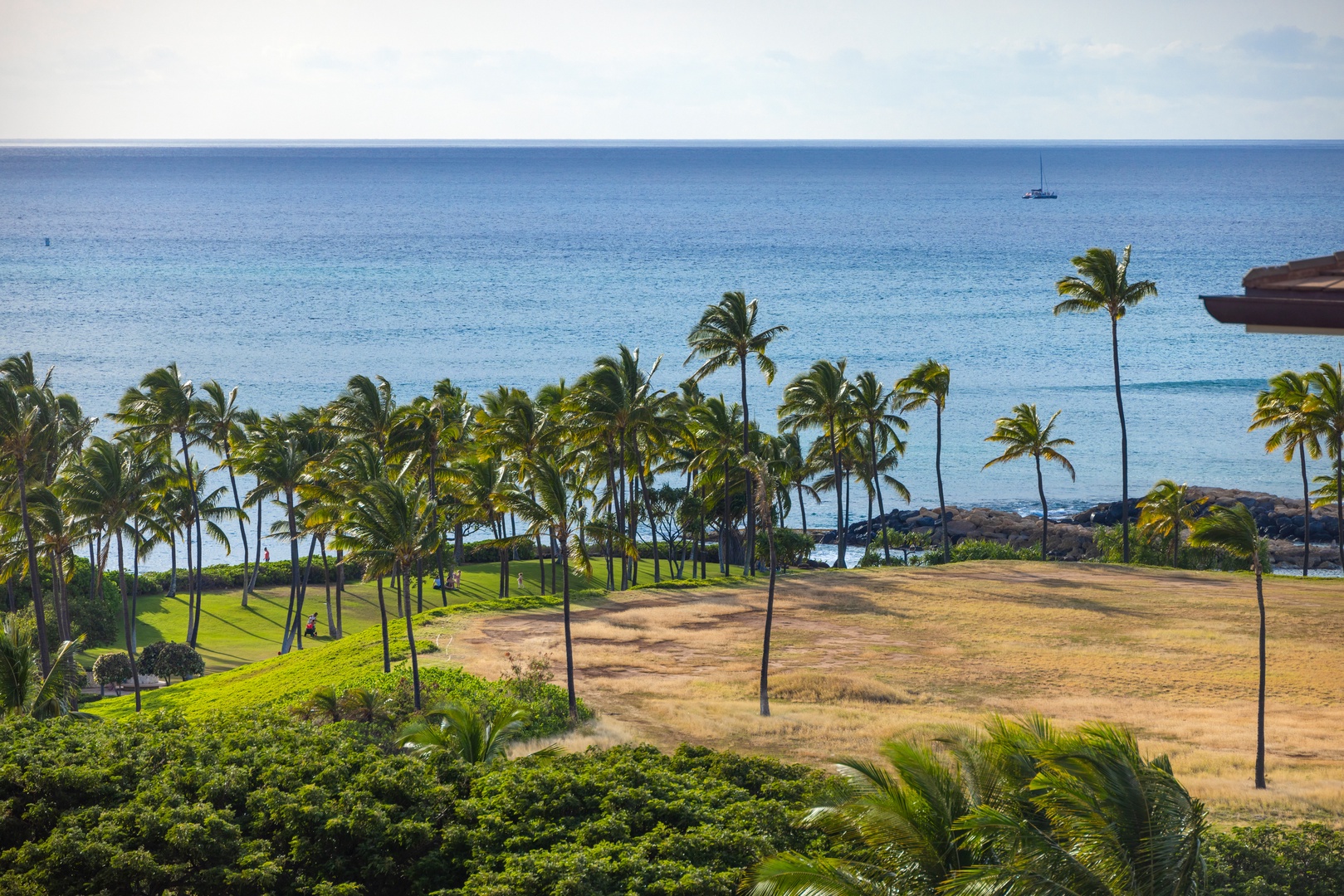 Kapolei Vacation Rentals, Ko Olina Beach Villas O1006 - Alternate view of the ocean.