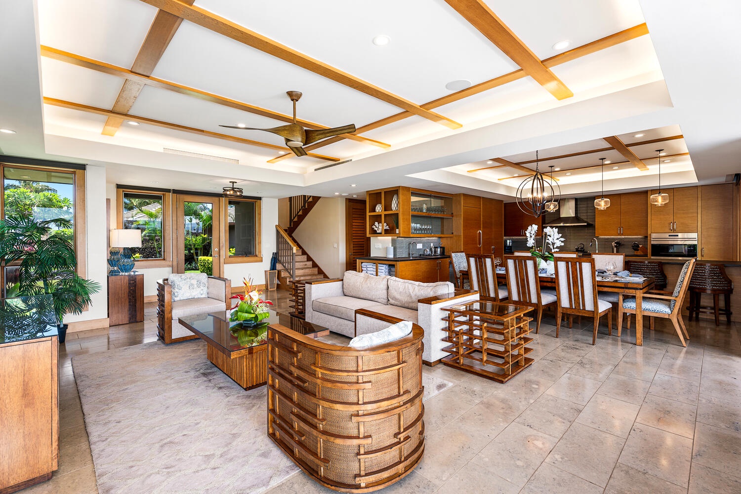Kamuela Vacation Rentals, Laule'a at the Mauna Lani Resort #14 - Relax and reconnect in the spacious living area, ideal for family movie nights.