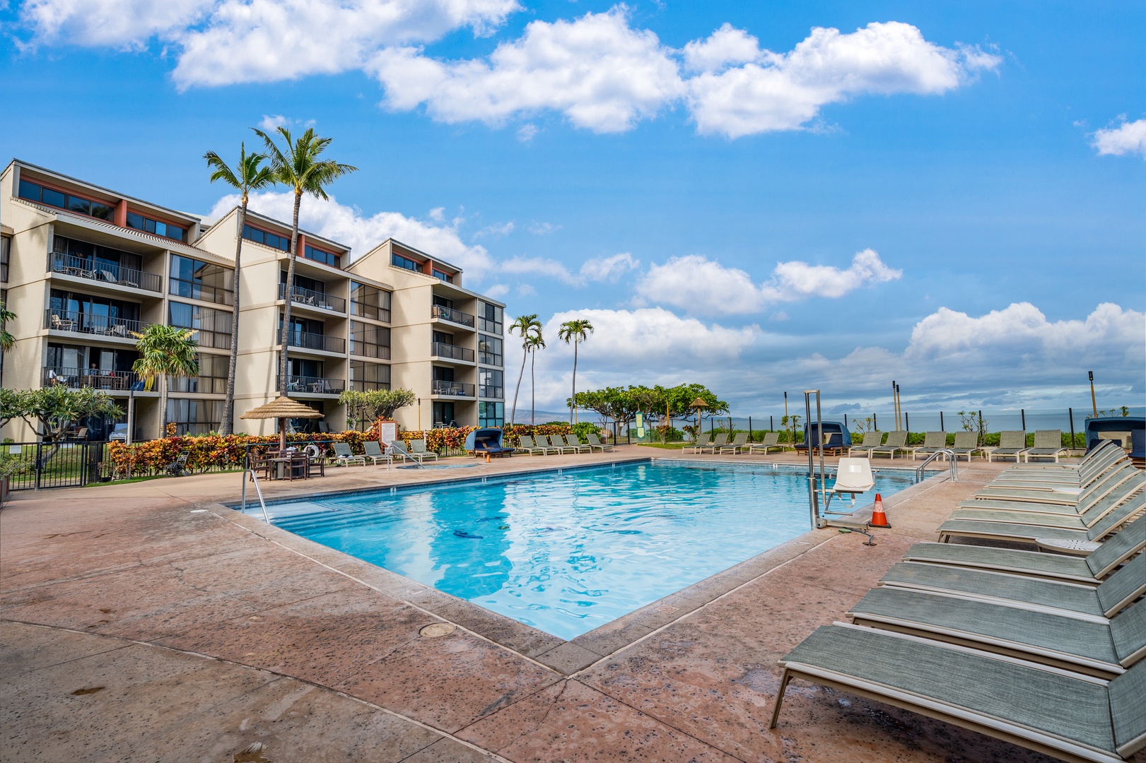 Lahaina Vacation Rentals, Kaanapali Shores 544 - Relax by the oceanfront pool at Kaanapali Shores 544, where the surf meets tropical tranquility.