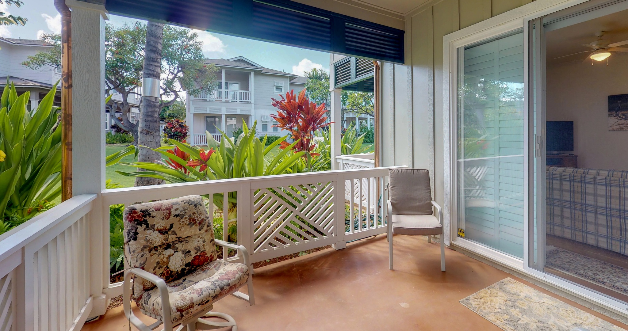 Kapolei Vacation Rentals, Coconut Plantation 1158-1 - A peaceful day on the lanai.