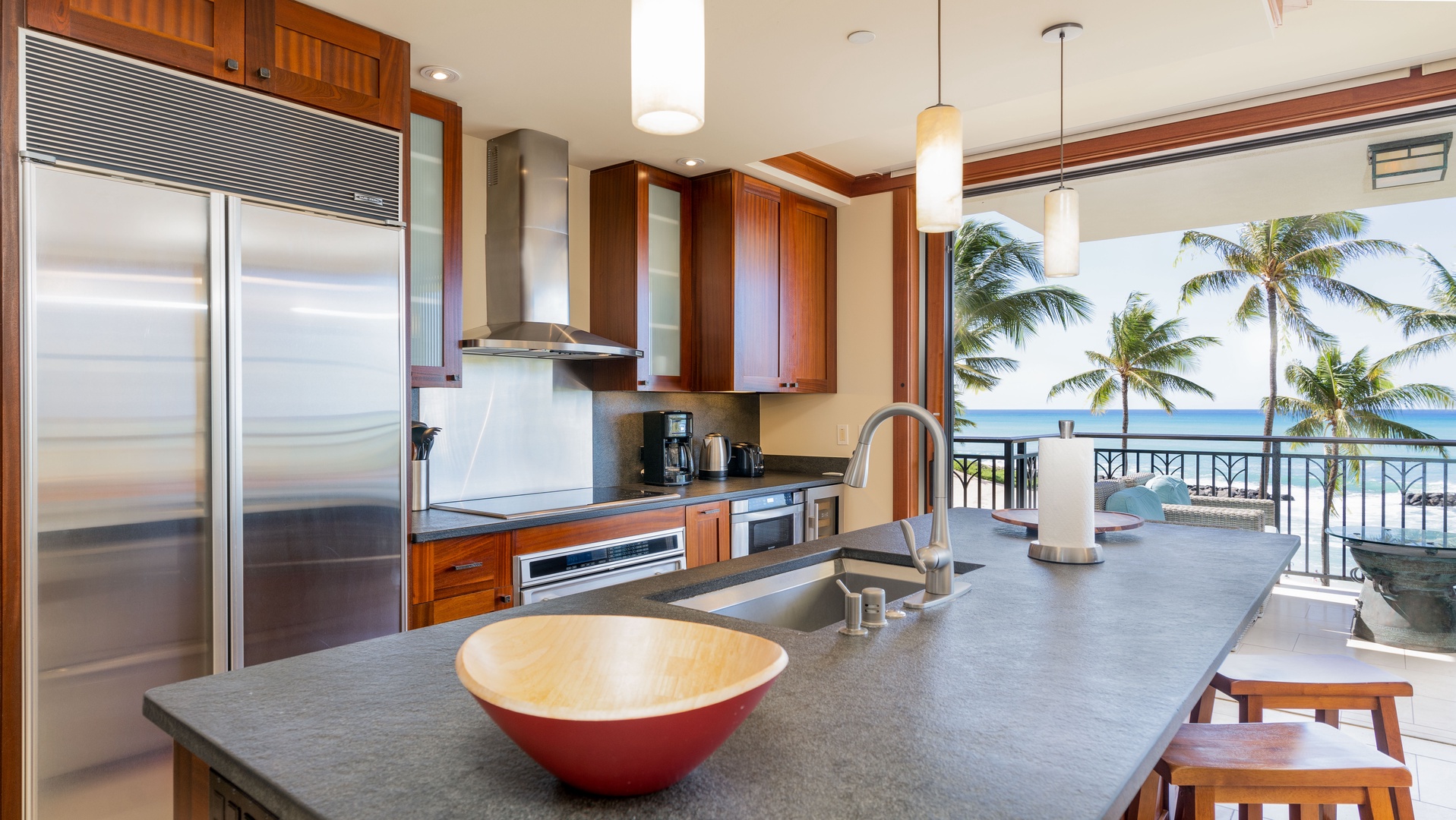 Kapolei Vacation Rentals, Ko Olina Beach Villas B309 - A Roy Yamagucci designed kitchen.