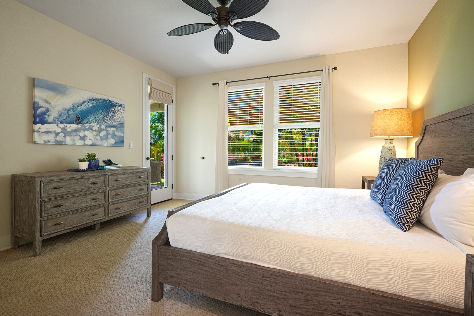 Koloa Vacation Rentals, Pili Mai 12A - The guest bedroom two has a queen-sized bed and central AC.