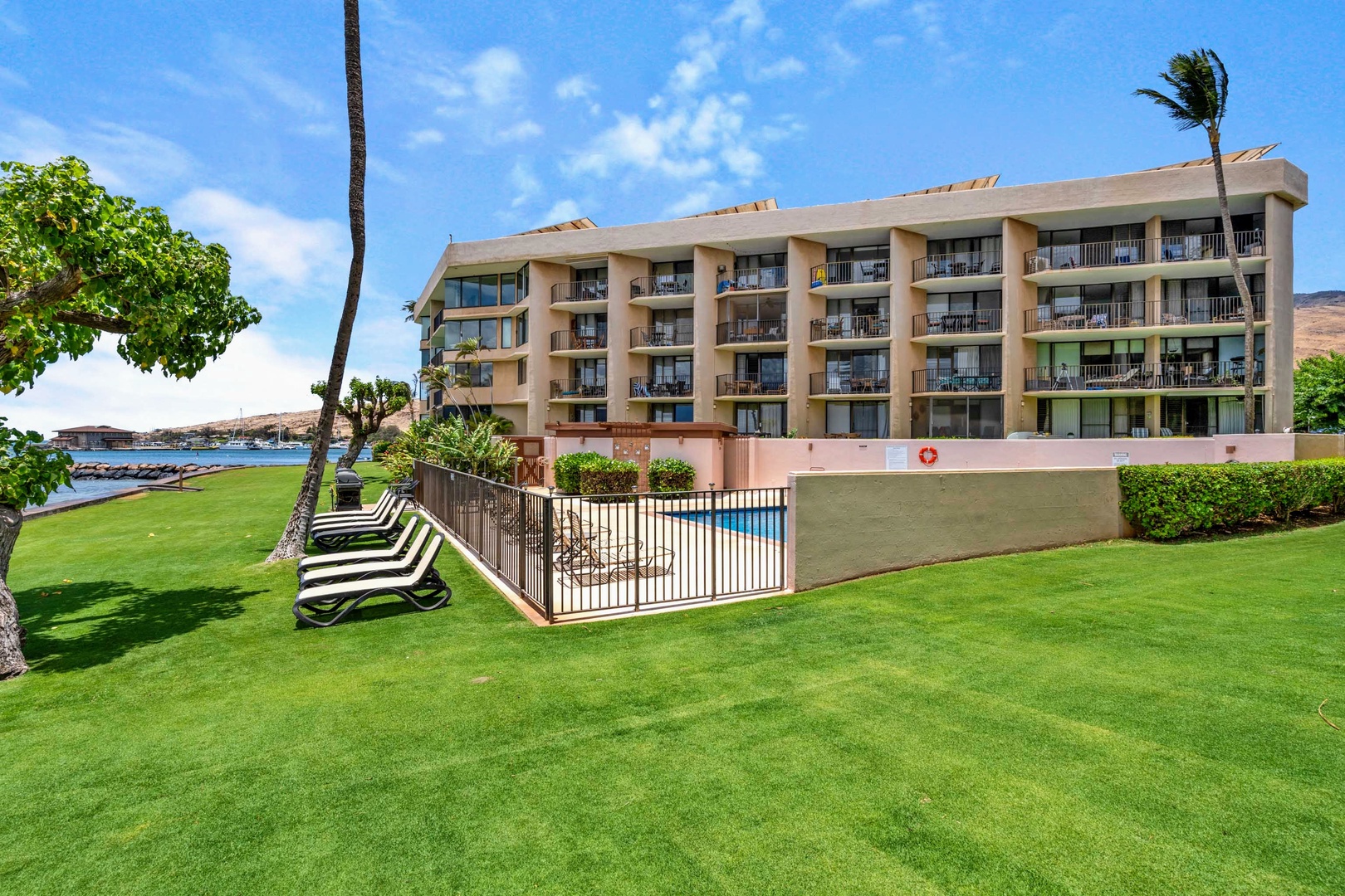 Wailuku Vacation Rentals, Milowai 310 - Cool off in the pool with the ocean just across the lawn.