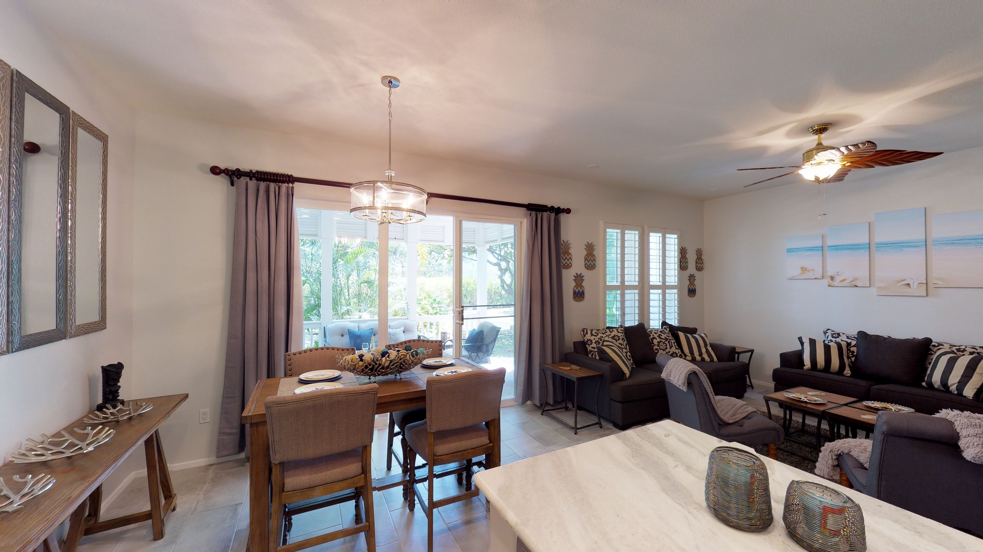 Kapolei Vacation Rentals, Coconut Plantation 1222-3 - Dine on an elegant meal while conversing with the chef.