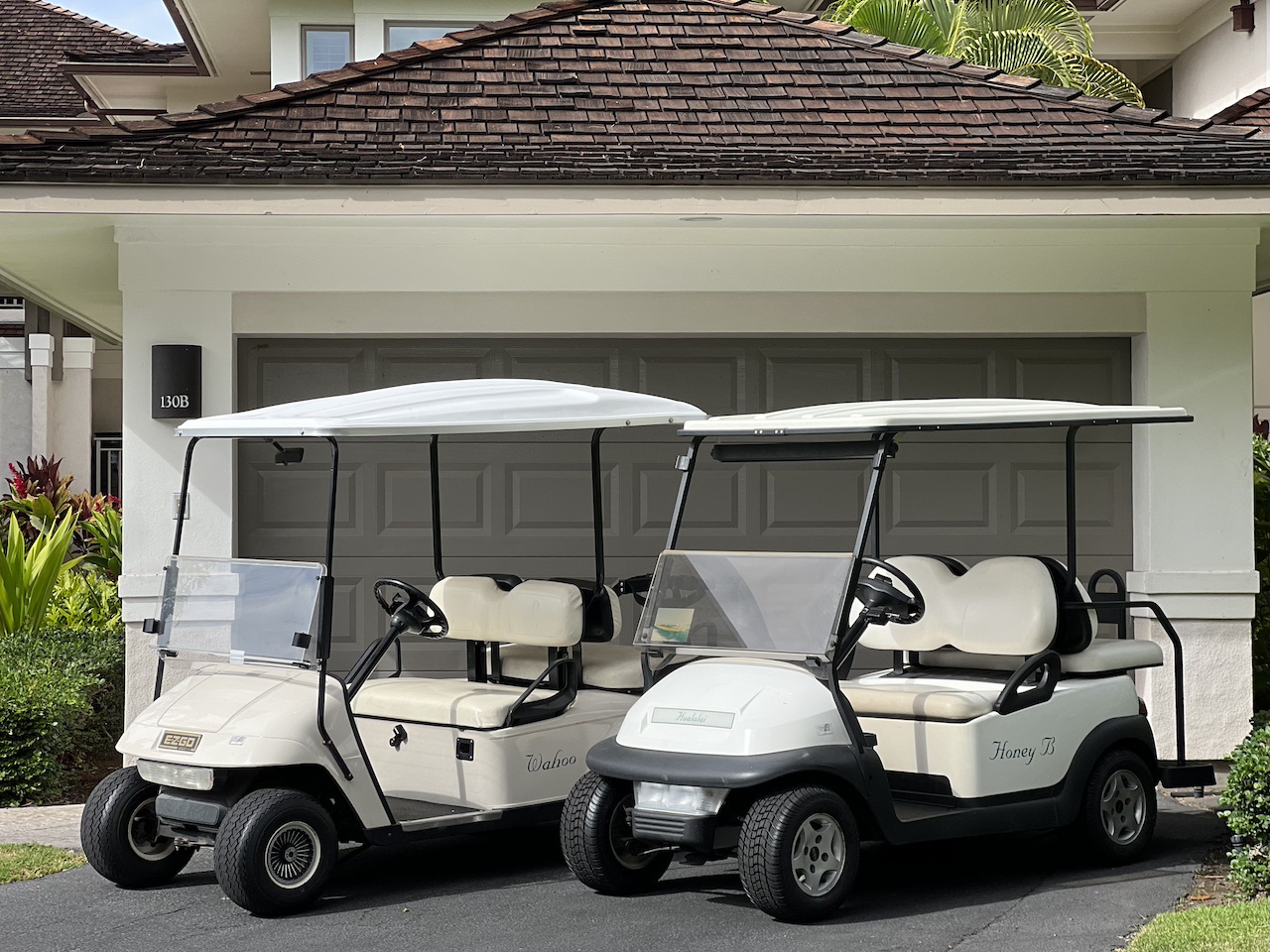 Kailua Kona Vacation Rentals, 3BD Palm Villa (130B) at Four Seasons Resort at Hualalai - This rental comes with TWO 4-seater golf carts! 