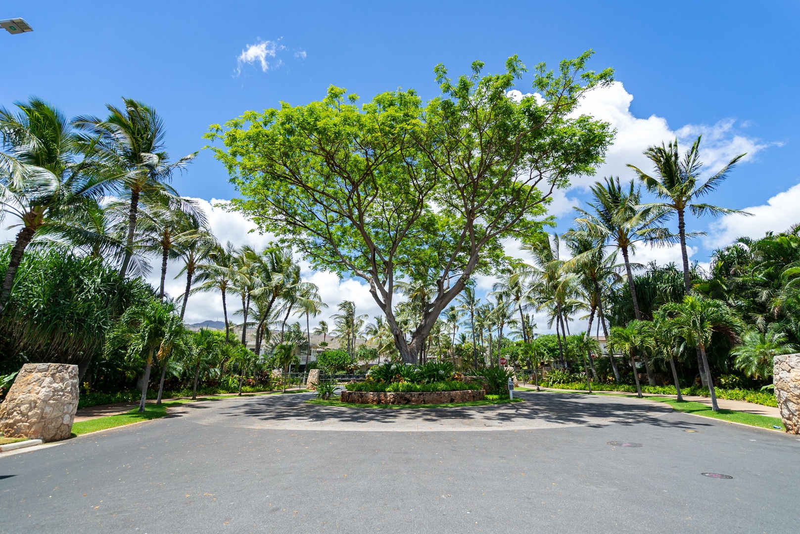 Kapolei Vacation Rentals, Coconut Plantation 1080-4 - Follow the shaded path across the grounds for a slow walk between pool and home.