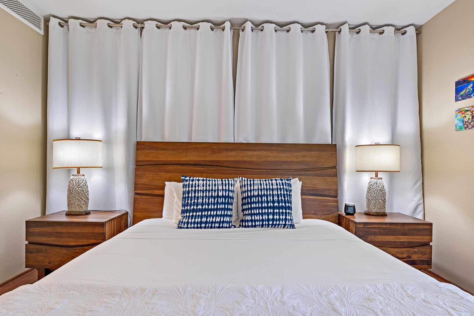 Lahaina Vacation Rentals, Kaanapali Royal Q-202 - The primary suite features a plush king-sized bed.