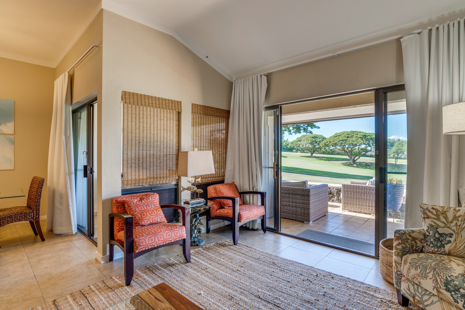 Lahaina Vacation Rentals, Kapalua Golf Villas 15P3-4 - Experience the essence of indoor-outdoor living with direct access to an open lanai, blurring the lines between comfort and nature.