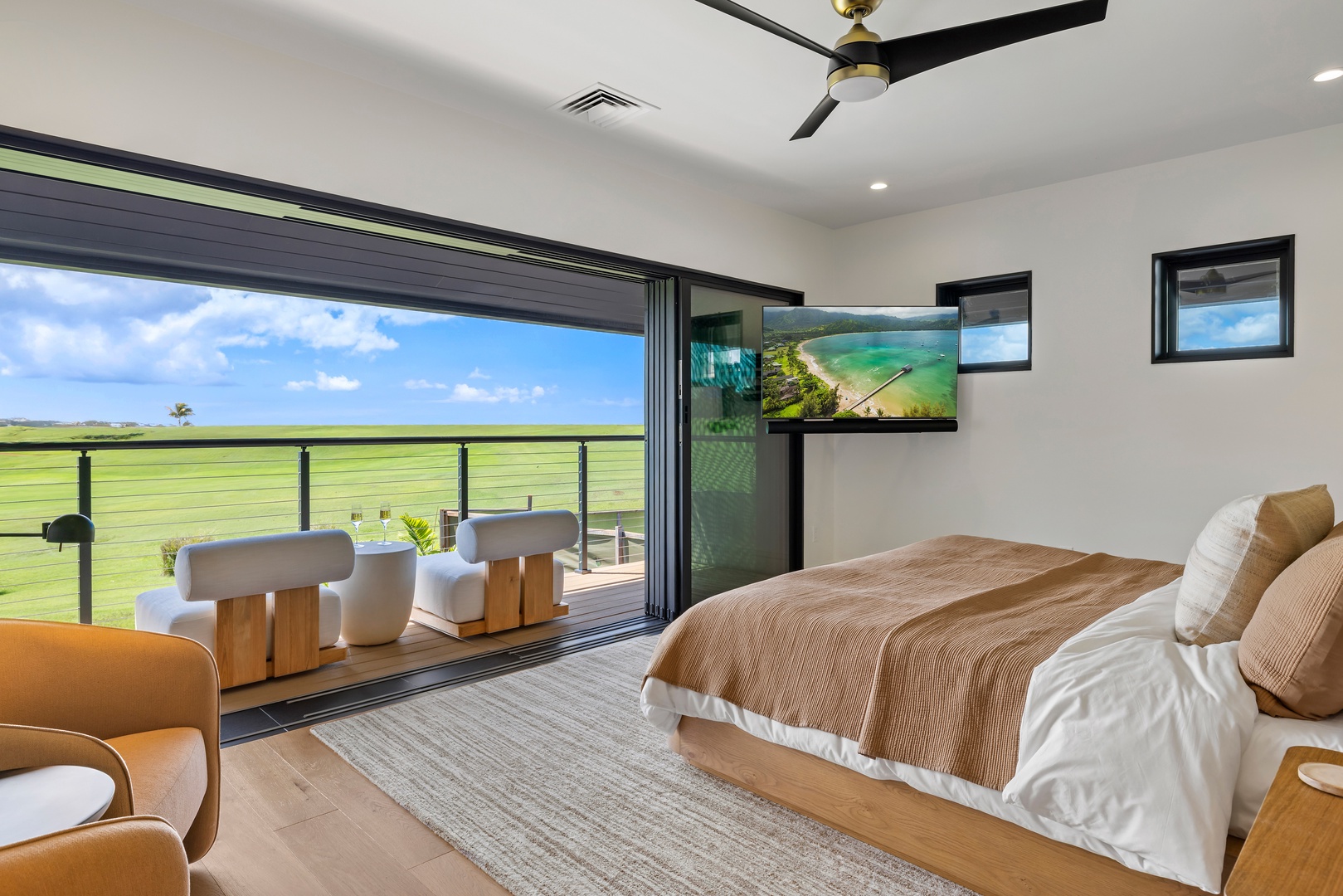 Koloa Vacation Rentals, Hale o ka Nene - Wake up to sweeping golf course vistas from this serene suite designed for peaceful mornings.