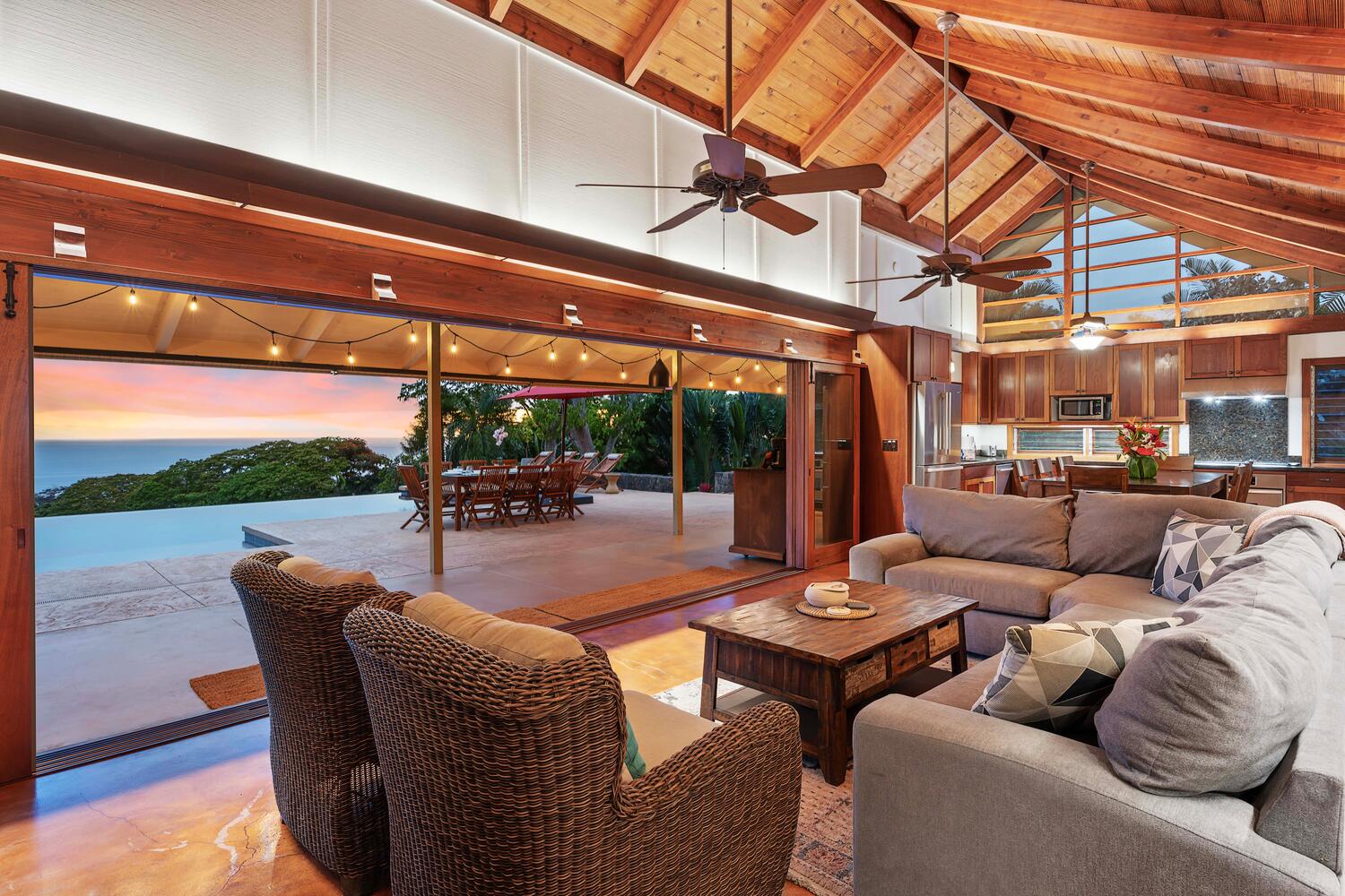 Kailua-Kona Vacation Rentals, Hale Joli - Enjoy the view from this spacious living area.