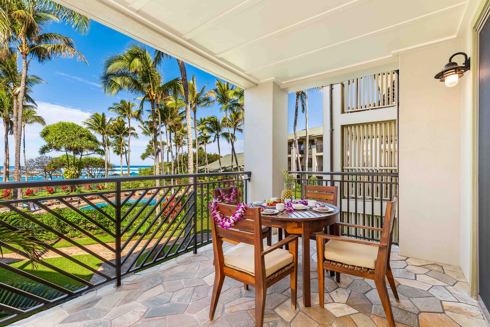 Kahuku Vacation Rentals, Turtle Bay Villas 210 - Lovely patio with outdoor furniture