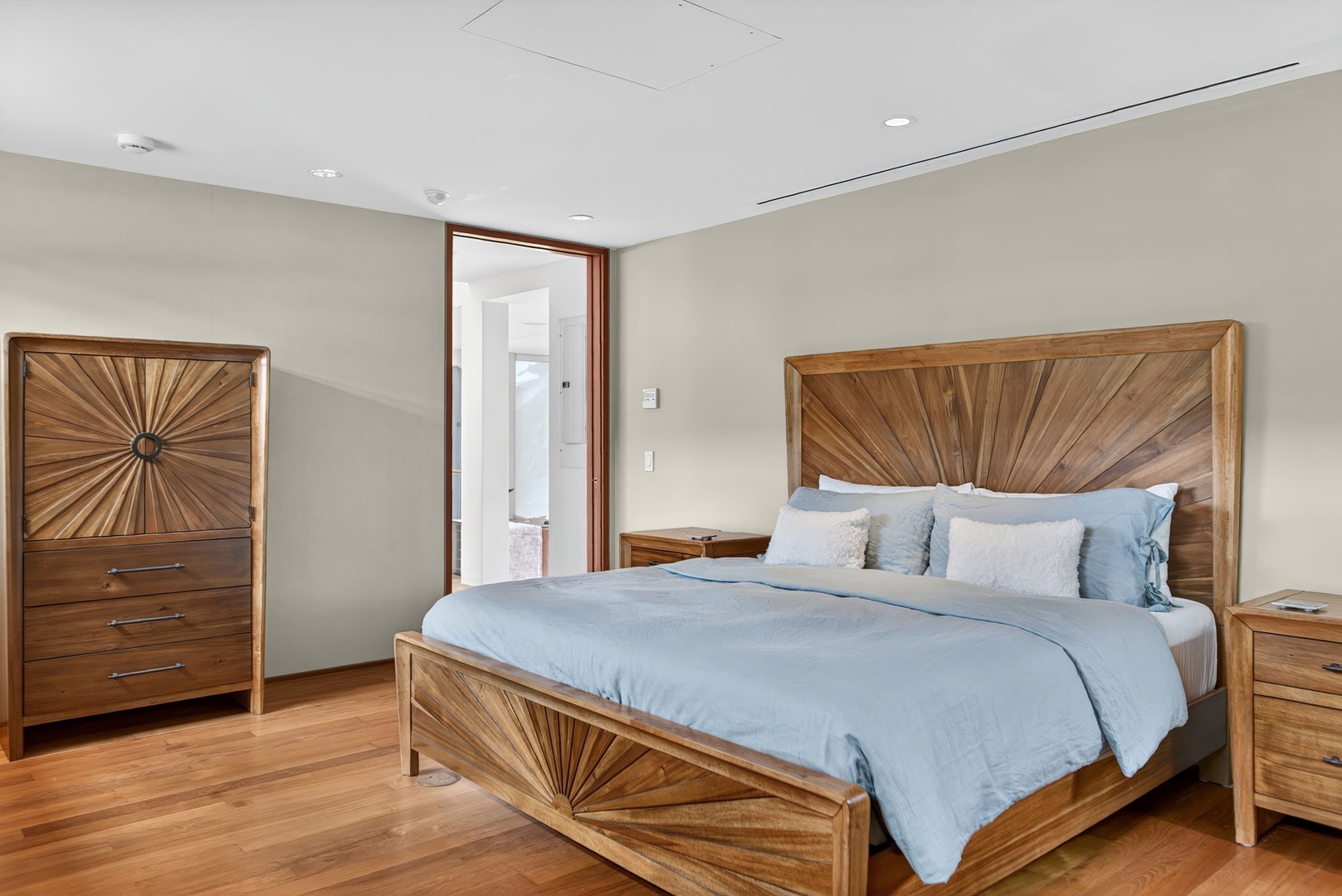 Haleiwa Vacation Rentals, HaleGator - This inviting bedroom offers plush bedding, custom finishes, and a tranquil setting for restful North Shore mornings.
