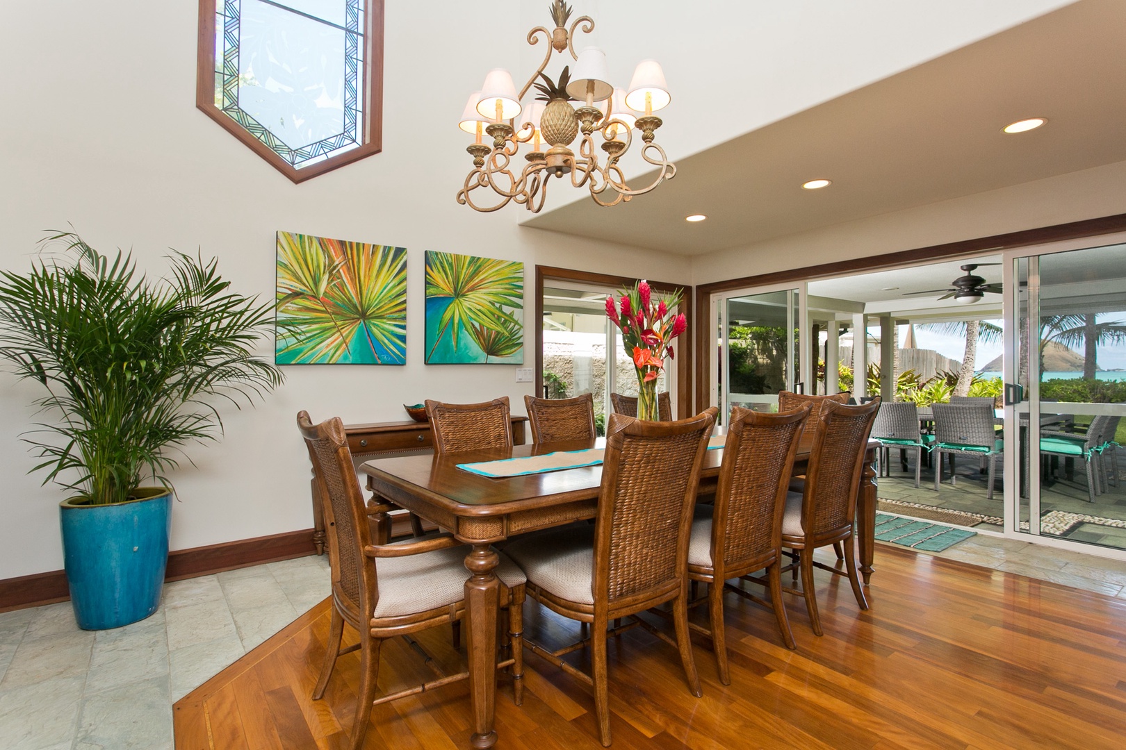 Kailua Vacation Rentals, Hale Melia* - Warm moments shared in this elegant dining table for eight.
