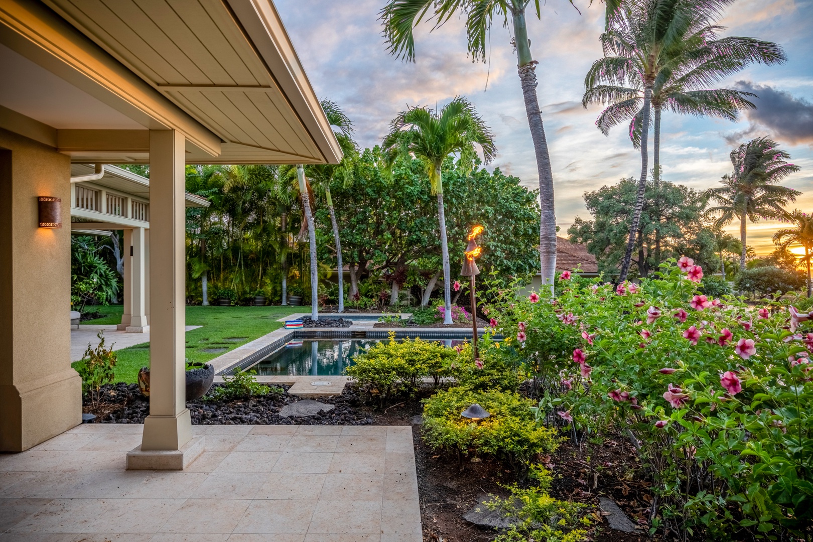 Kailua Kona Vacation Rentals, 4BD Hainoa Estate (122) at Hualalai Resort - View from the primary lanai daybed.