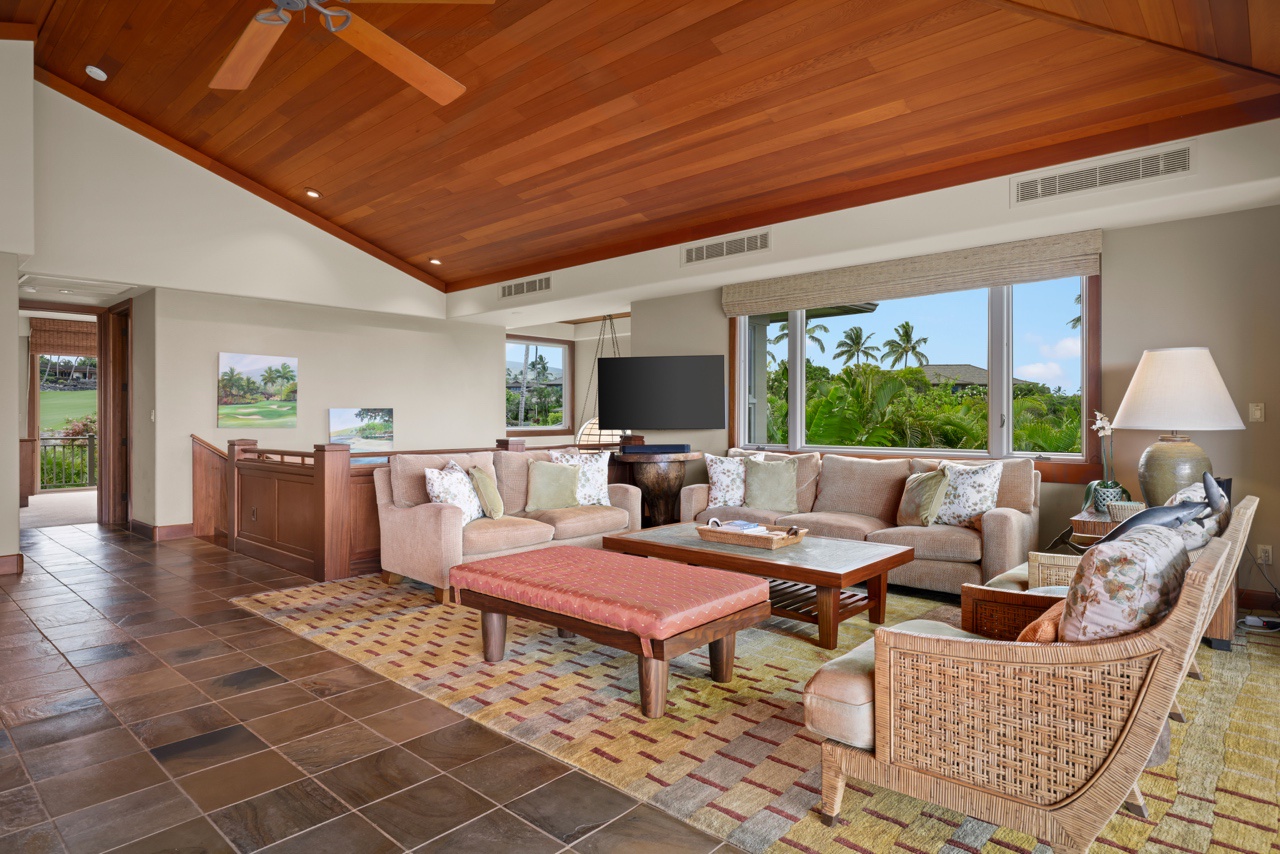 Kailua Kona Vacation Rentals, 3BD Ke Alaula Villa (210A) at Four Seasons Resort at Hualalai - Ample interior space for gathering, entertaining and lounging.