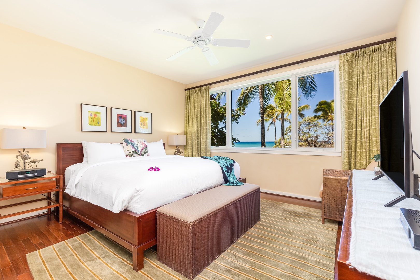 Kahuku Vacation Rentals, Turtle Bay Villas 201 - Primary Suite with King bed