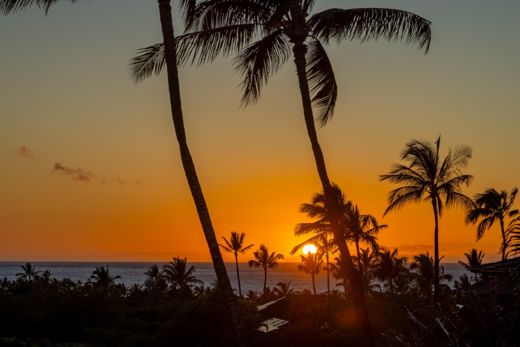 Kailua Kona Vacation Rentals, 3BD Ke Alaula Villa (217C) at Hualalai Resort - Enjoy the sunset views from the lanai.