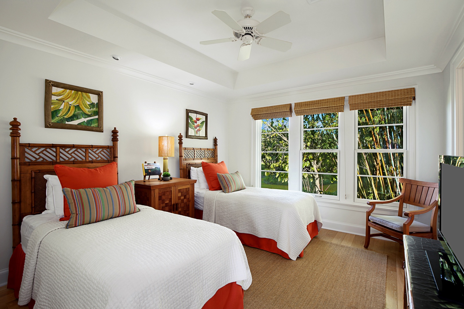 Koloa Vacation Rentals, Maluhia Hale at Kukui'ula - Guest bedroom with twin beds