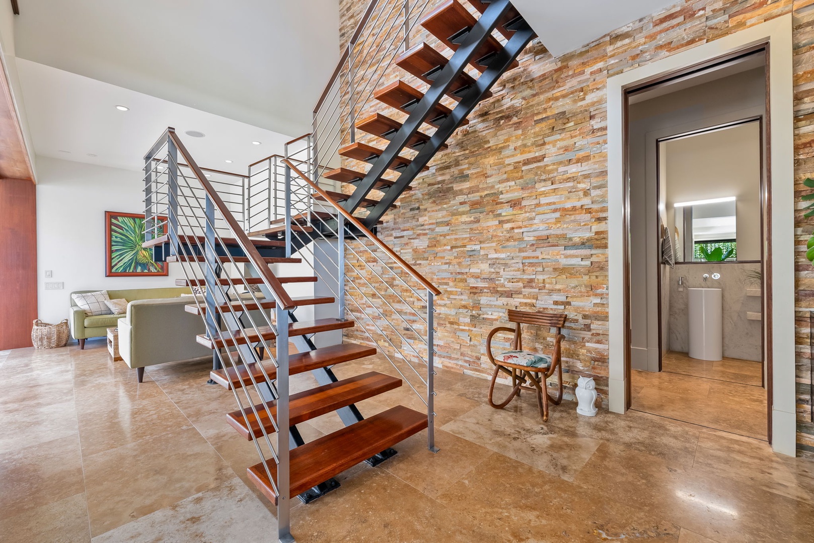 Kailua Vacation Rentals, Makalei - Stairs leading to the studio room.