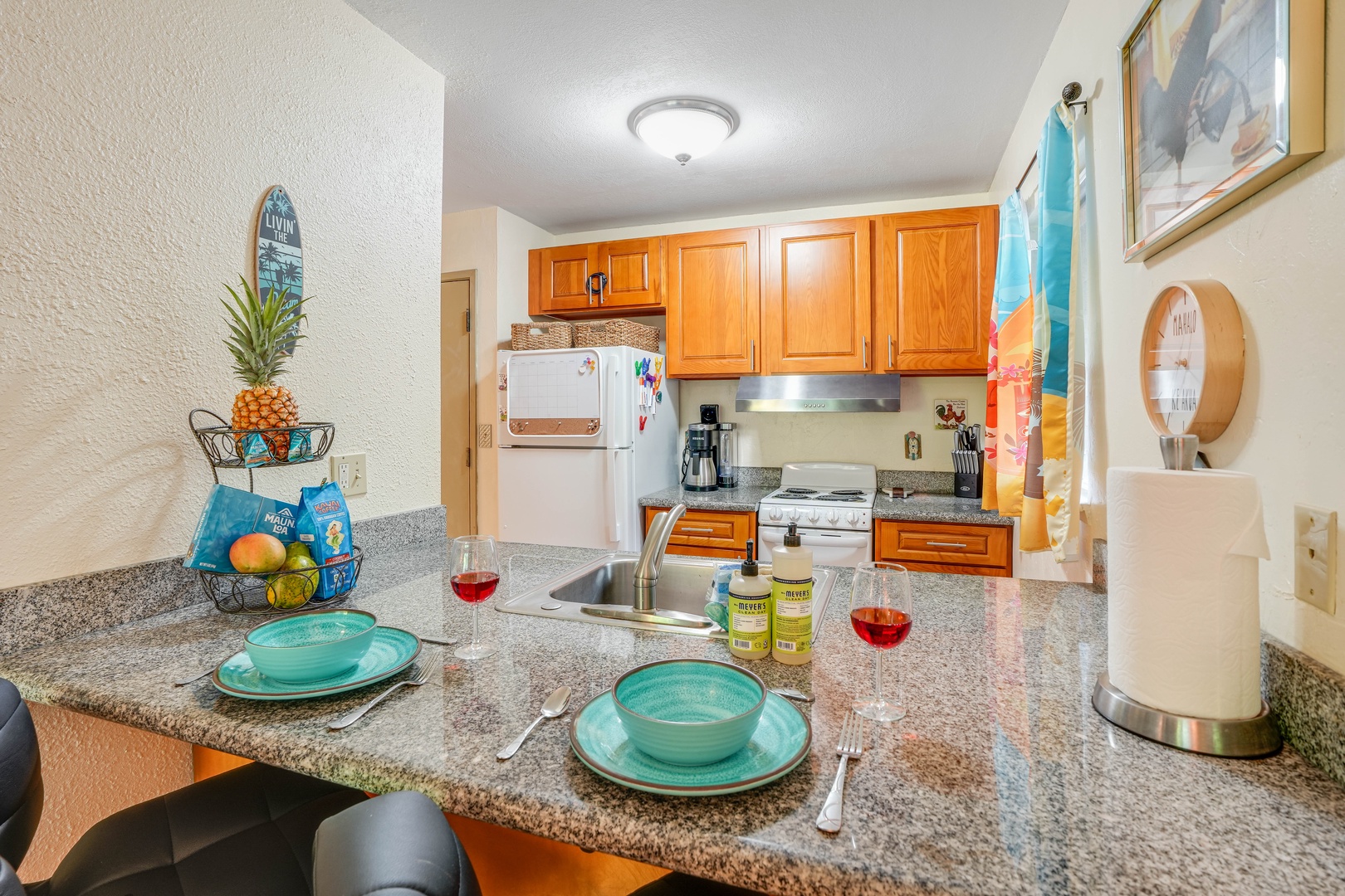 Kapaa Vacation Rentals, Nani Hale - The breakfast bar offers a casual, convenient spot for quick bites between poolside and beach outings.