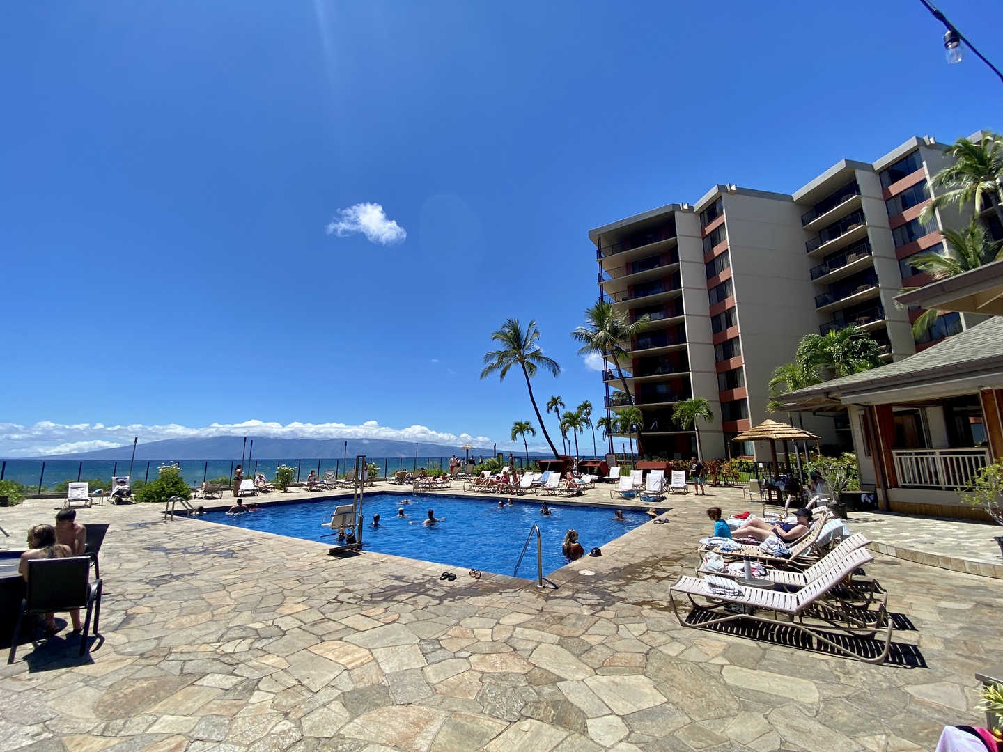 Lahaina Vacation Rentals, Kaanapali Shores 903 - Enjoy a relaxing day by the pool with breathtaking ocean views just steps away.