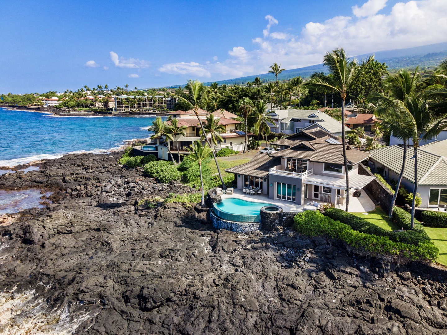 Kailua Kona Vacation Rentals, Ali'i Point #9 - Aerial view of the home from South facing North