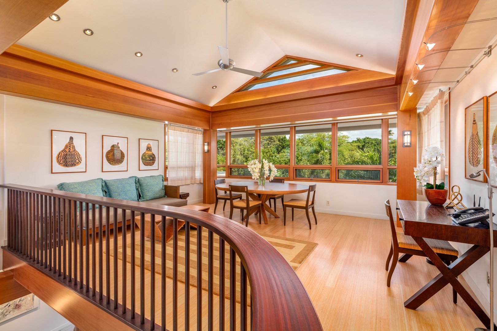 Kamuela Vacation Rentals, Mauna Kea Resort Bluffs 22 - The Beach House - The upstairs lounge space invites quiet reading, late-night chats, or peaceful retreat.