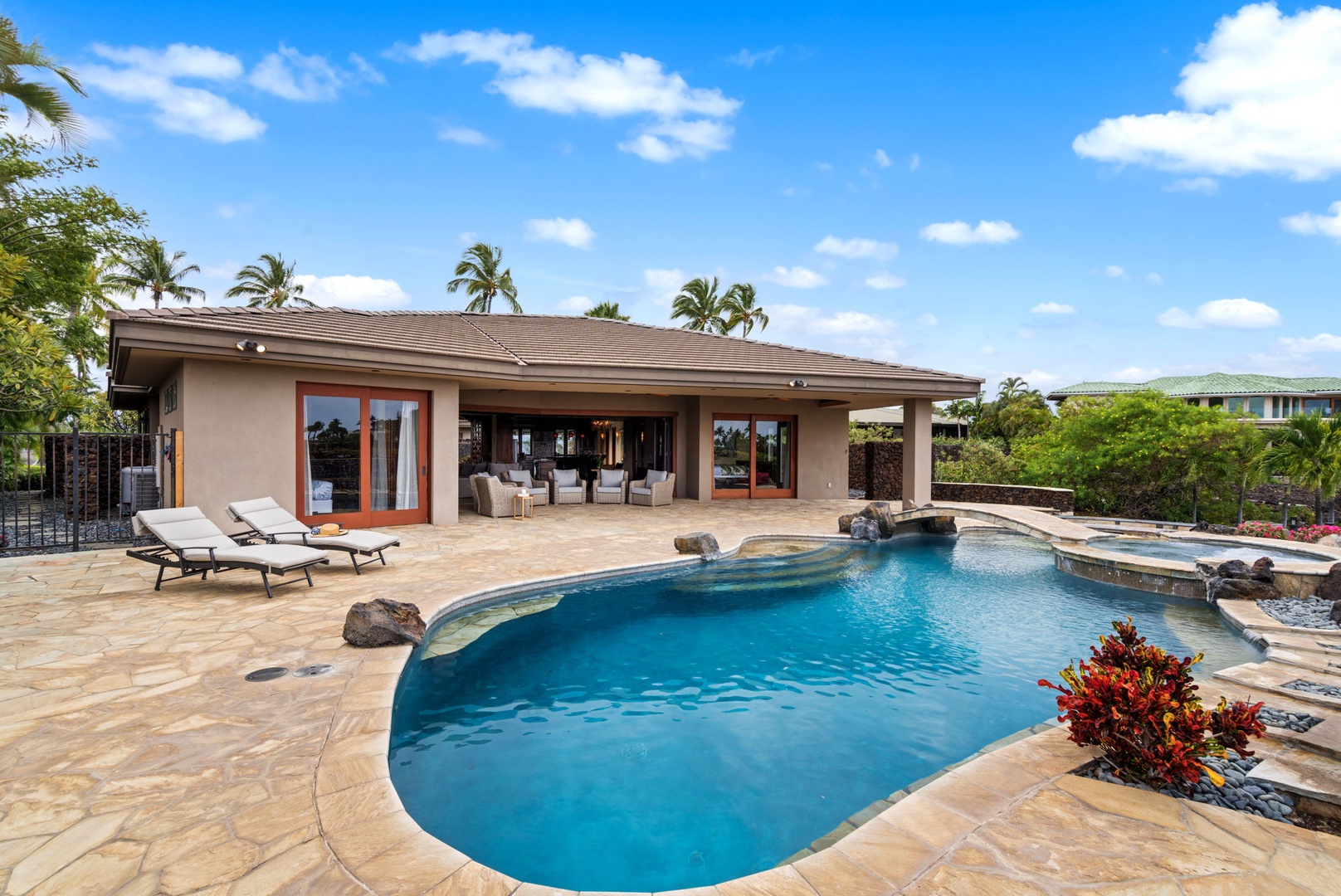 Kamuela Vacation Rentals, Hale Konane - Relax on the expansive lanai, the perfect spot for outdoor lounging and entertaining.
