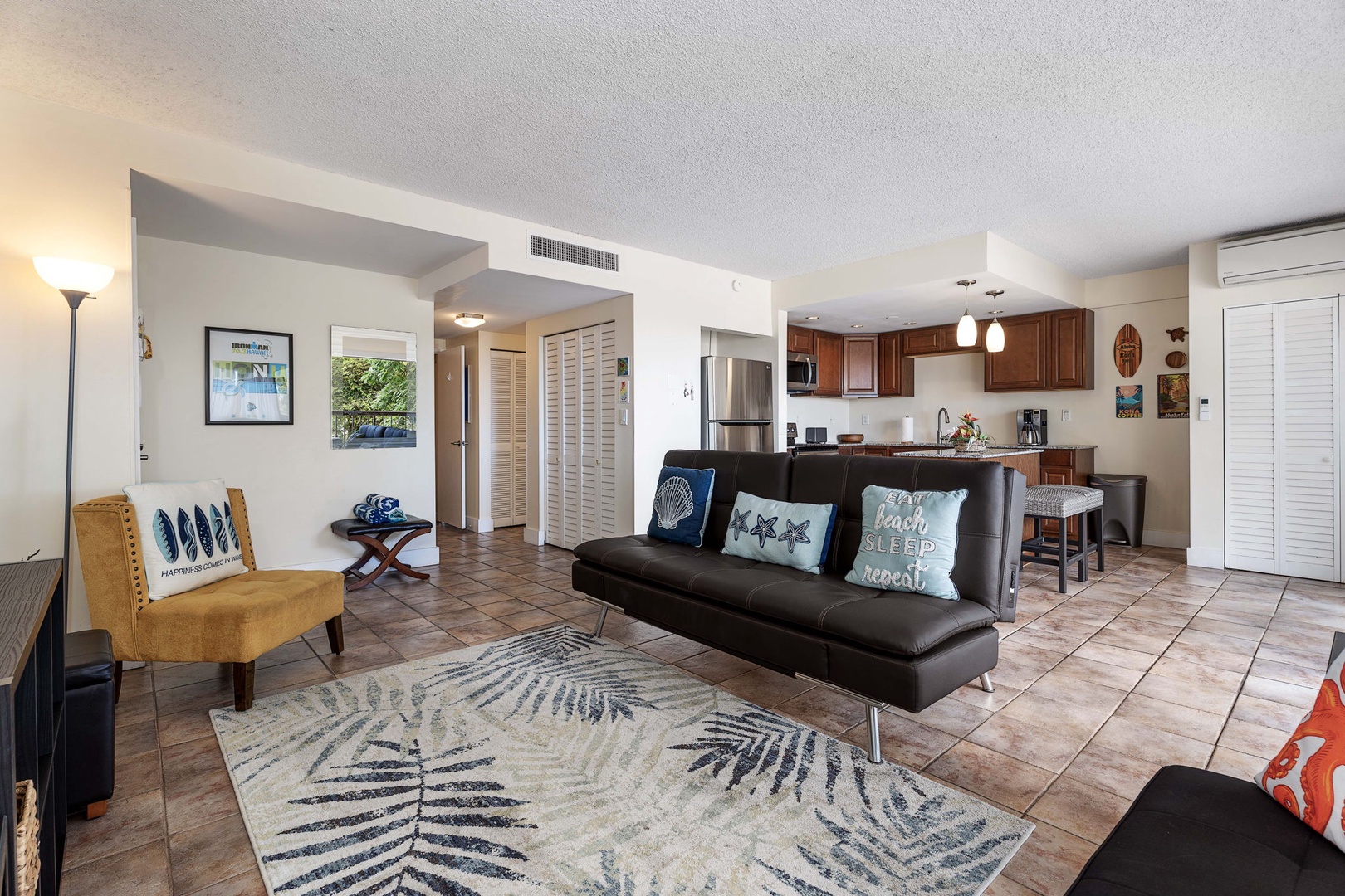 Kailua Kona Vacation Rentals, Kona Plaza 201 - Spread out in the open-concept floor plan, ideal for spending quality time together.