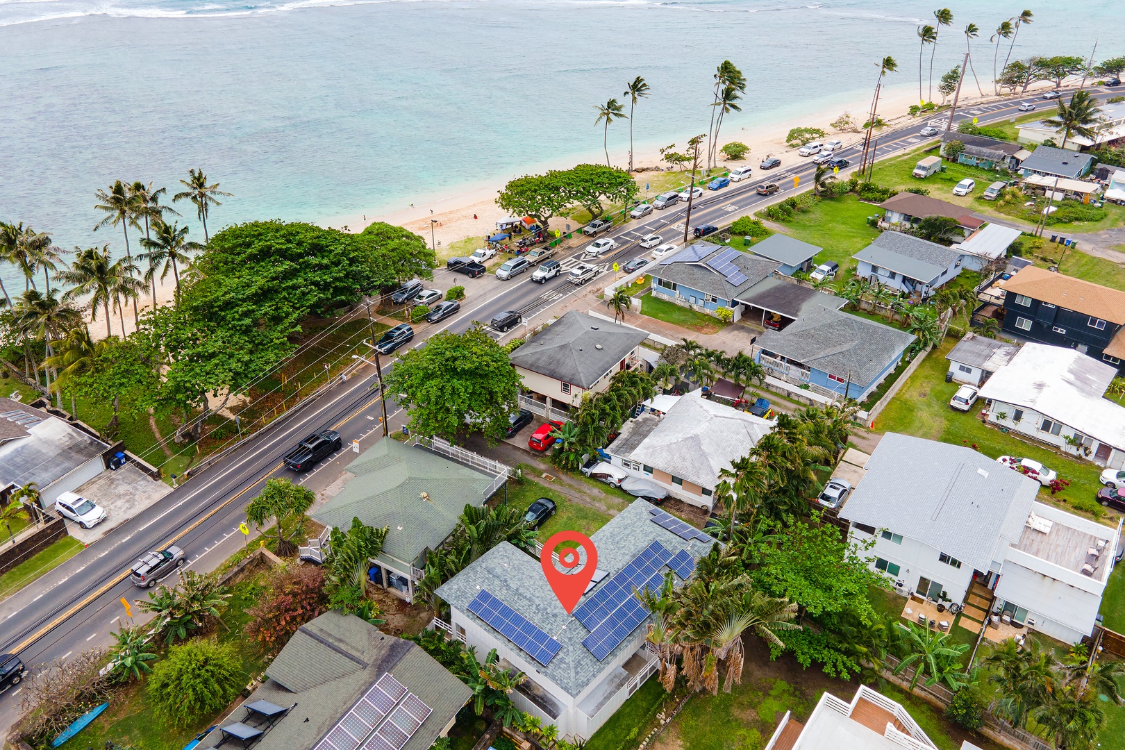 Kaaawa Vacation Rentals, Ka'a'awa Hale - Aerial View of Ka'a'awa Hale.