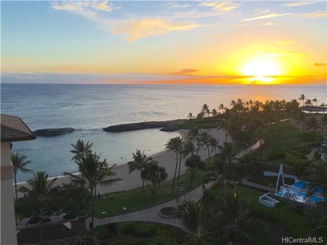 Kapolei Vacation Rentals, Ko Olina Beach Villas O1406 - Sunset views from the lanai.