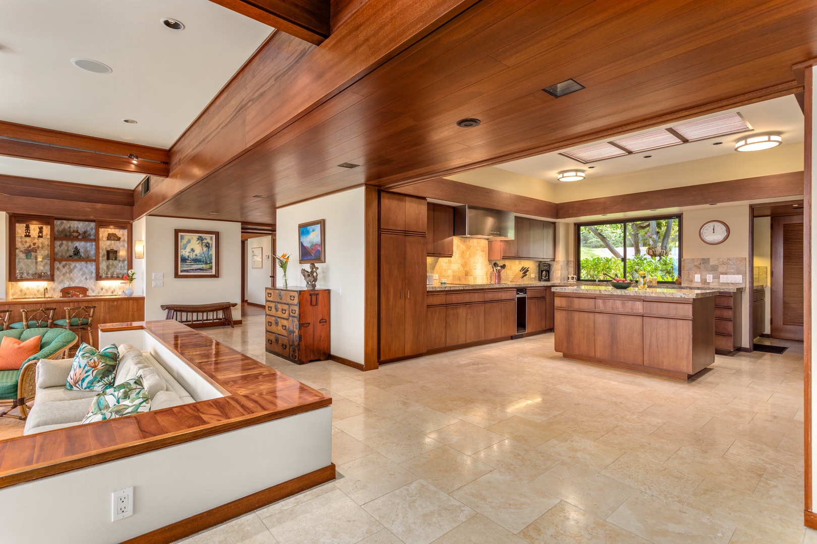 Kamuela Vacation Rentals, 4BD Villas (21) at Mauna Kea Resort - View from Dining Area into Modern Gourmet Kitchen.