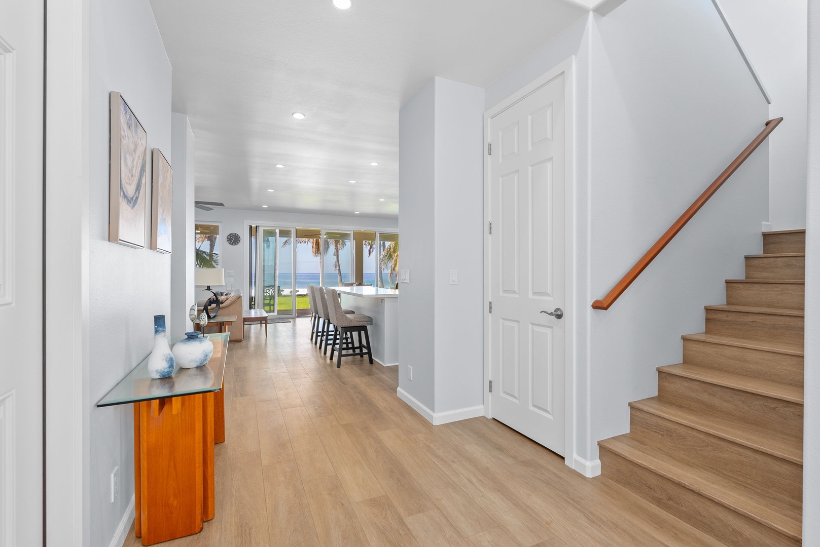 Waianae Vacation Rentals, Oceanfront Luxury Dream Estate - The entryway opens to seamless indoor-outdoor flow and ocean views that greet you upon arrival.