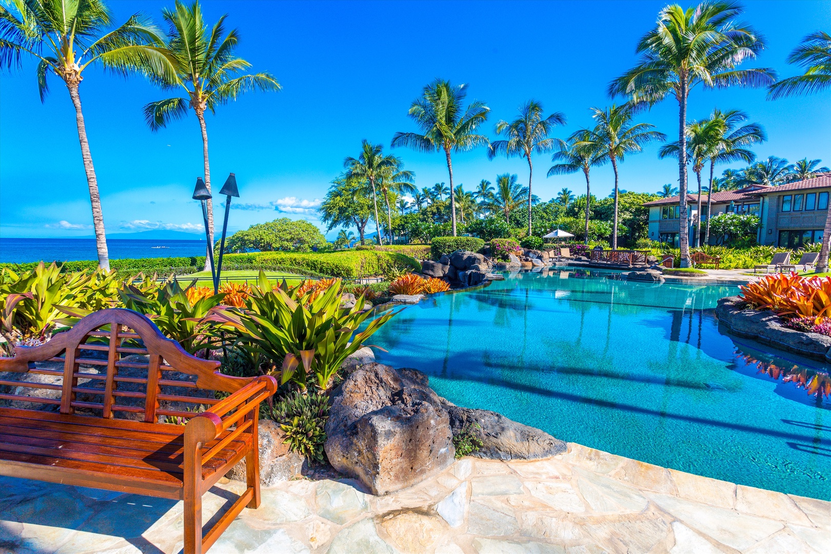 Wailea Vacation Rentals, Blue Ocean Suite H401 at Wailea Beach Villas* - Relax and Cool Off at the Oceanside Adult Only Pool and Jacuzzi Hot Tub