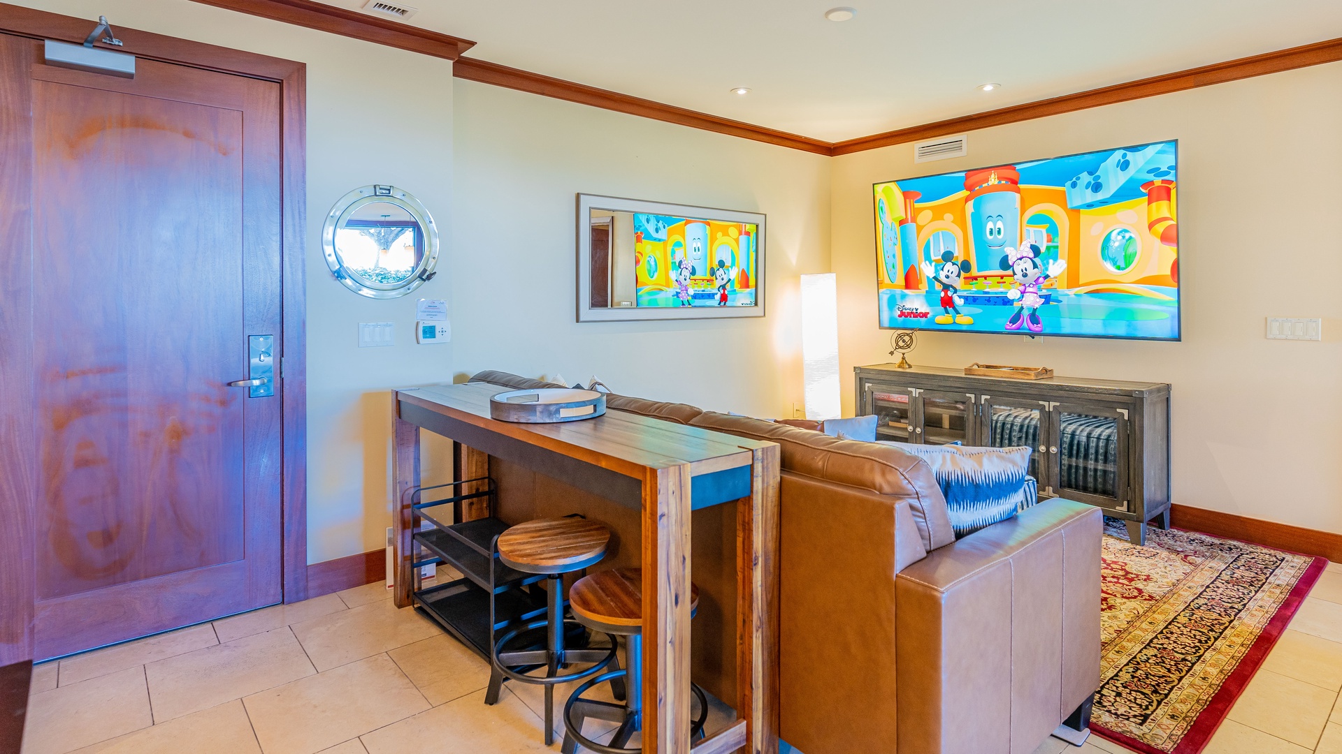 Kapolei Vacation Rentals, Ko Olina Beach Villas B102 - There's plenty of seating for entertaining or curling up for movie night.