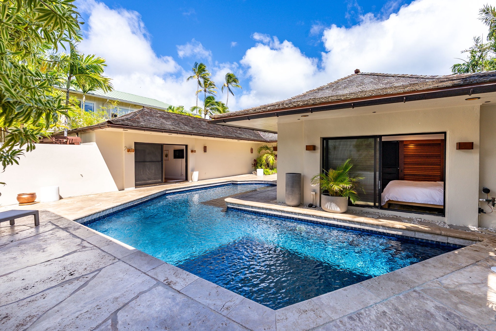 Honolulu Vacation Rentals, The Lagoon House 3BR - Private pool set between villa wings, creating an easy indoor-outdoor connection.
