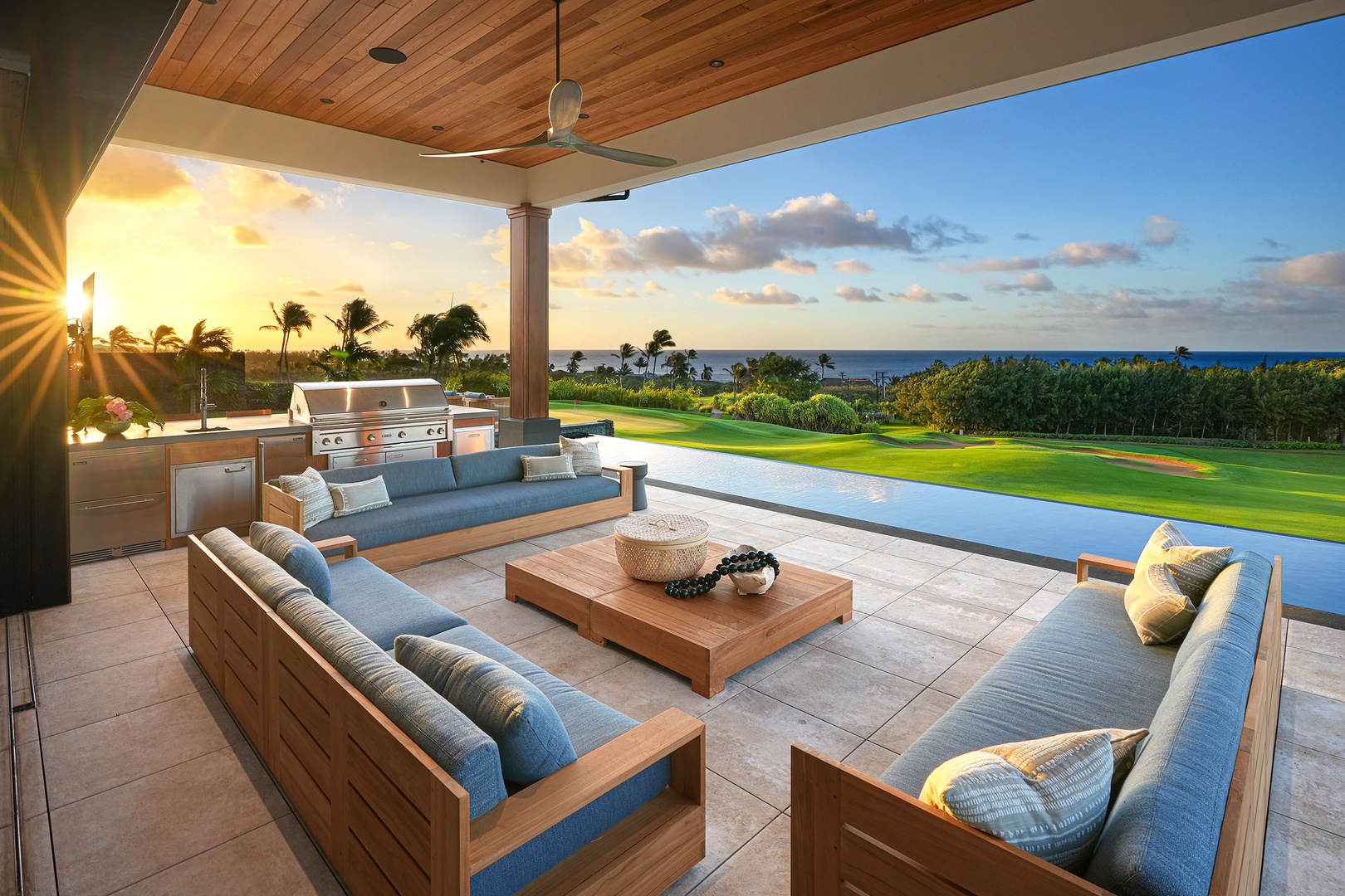 Koloa Vacation Rentals, Ke Kai Nui at Kukuiula - Relax on the lanai with panoramic views!