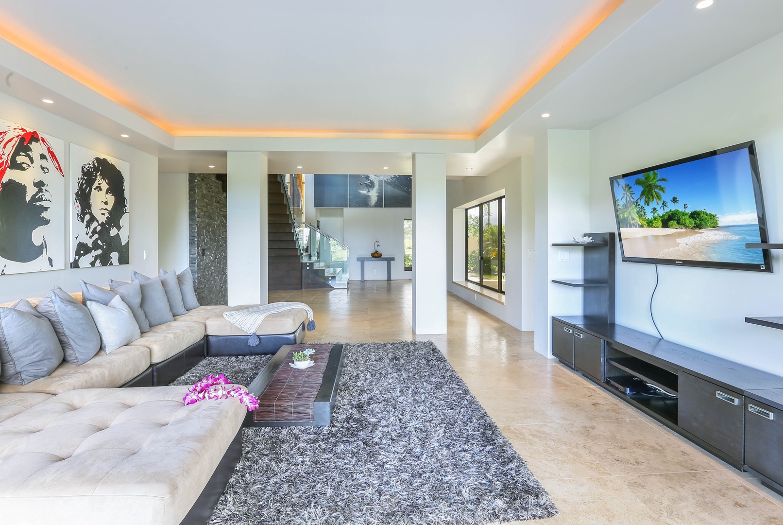 Princeville Vacation Rentals, Laulea Kailani Villa (KAUAI) - Living Room