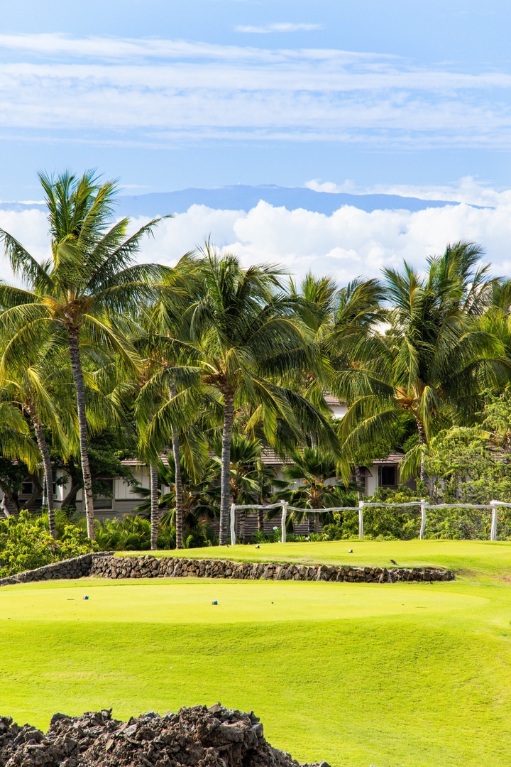Kamuela Vacation Rentals, Champion Ridge 7 - Tropical greens and swaying palms offer a vibrant foreground to your serene stay.