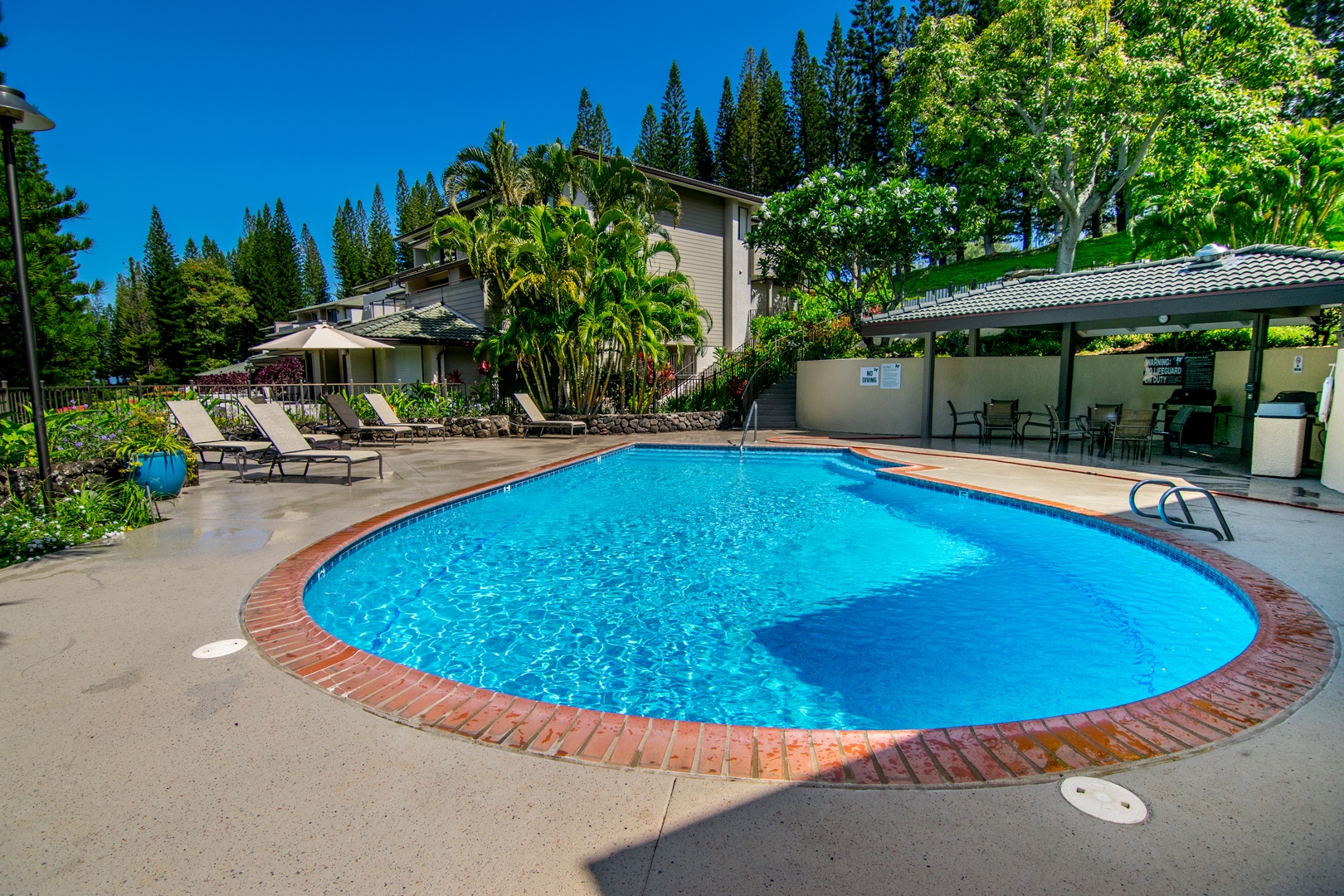 Lahaina Vacation Rentals, Kapalua Golf Villas 14P1-2 - One of four sparkling pools available to guests—ideal for a refreshing dip after a day at the beach or golf course. Each with BBQ grills for guest use.