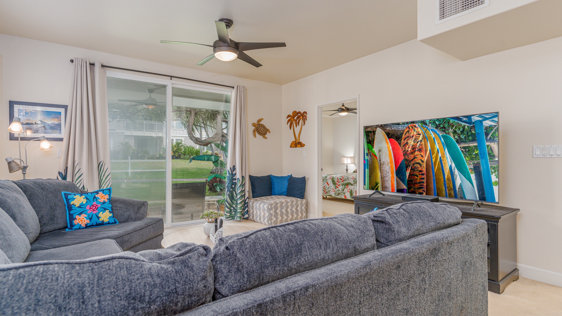 Kapolei Vacation Rentals, Ko Olina Kai 1027A - Curl up for movie night and enjoy the island breeze.