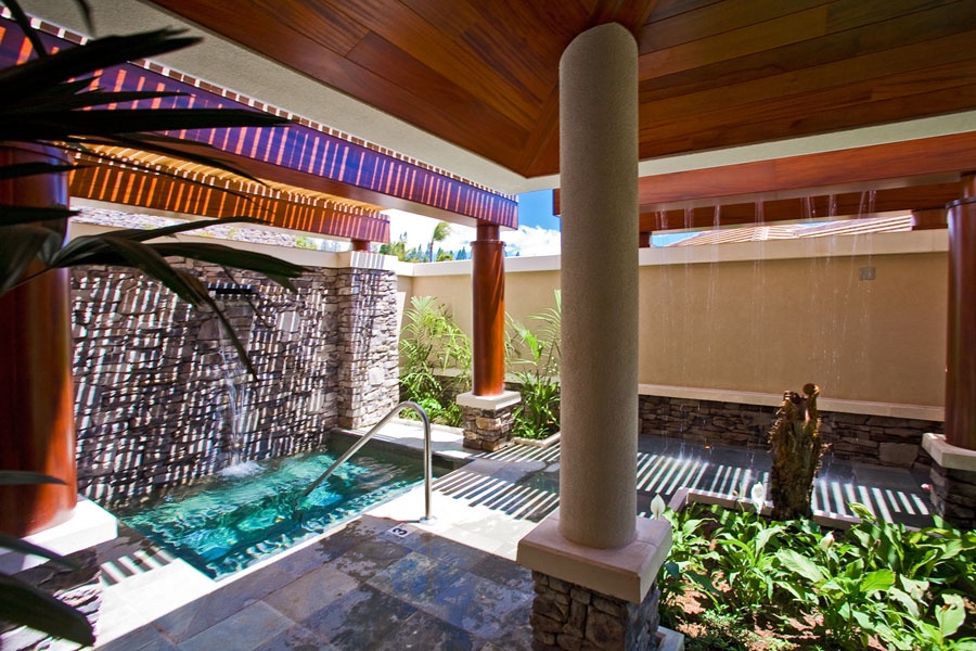 Kapalua Vacation Rentals, Ocean Dreams Villa 2203 at Montage Kapalua Bay* - Separate Women`s and Men`s Open-Air Jacuzzi, Waterfall, Sauna and Steam Room at Spa Montage