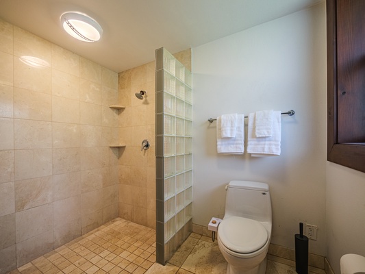 Waianae Vacation Rentals, Konishiki Beachhouse - 4BD - Ensuite with a walk-in shower.